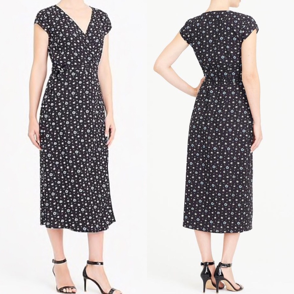 J. Crew | Mercantile Floral Wrap Midi Dress